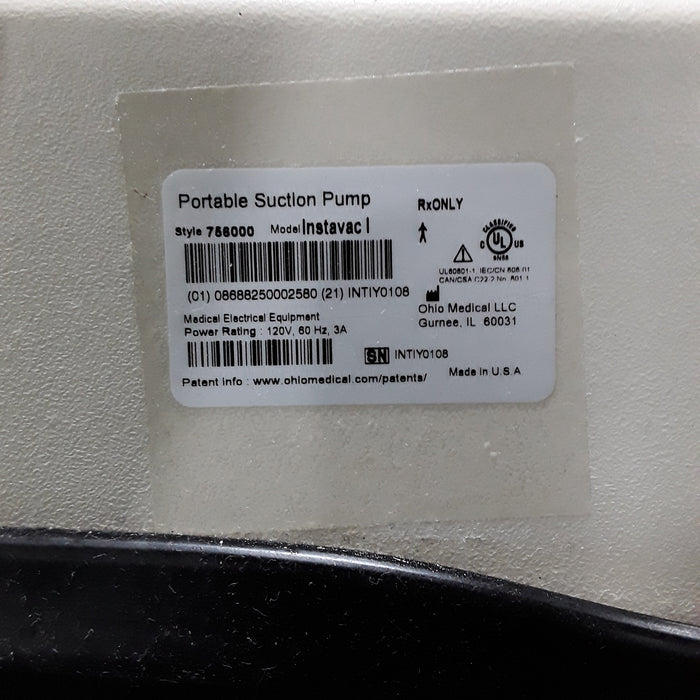 Ohio Medical Corporation Ohio Medical Corporation InstaVac I Moblie Aspirator Surgical Equipment reLink Medical