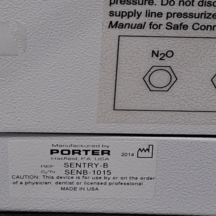 Parker Porter Parker Porter SentrySedate HP Nitrous Delivery System Dental reLink Medical