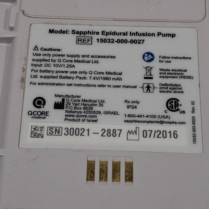 QCore Medical QCore Medical Sapphire Epidural Infusion Pump Infusion Pump reLink Medical