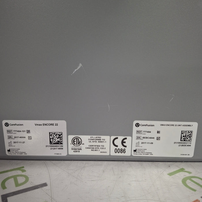 SensorMedics SensorMedics VMax V62J Plethysmograph Respiratory reLink Medical