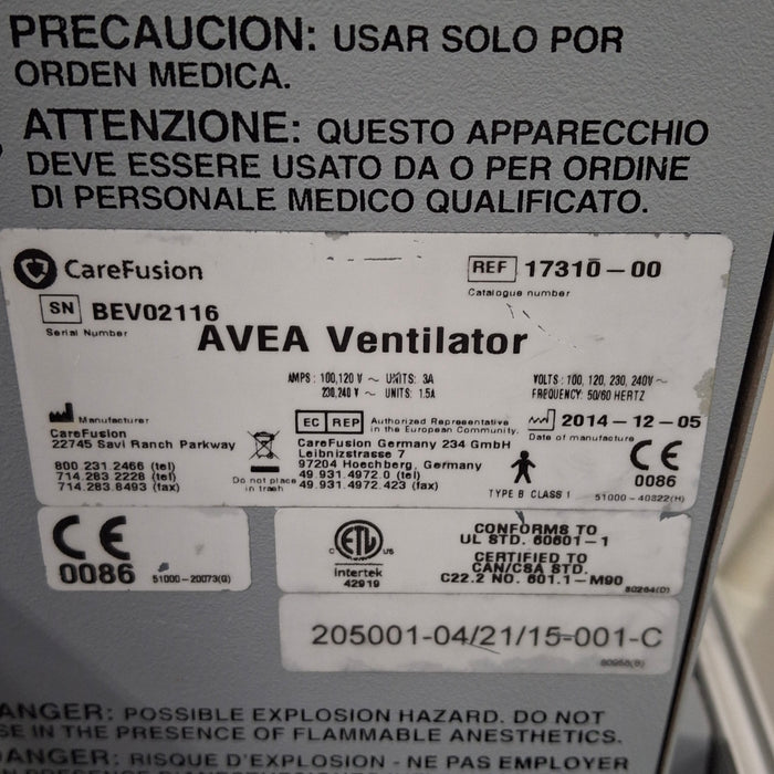 CareFusion Avea Ventilator