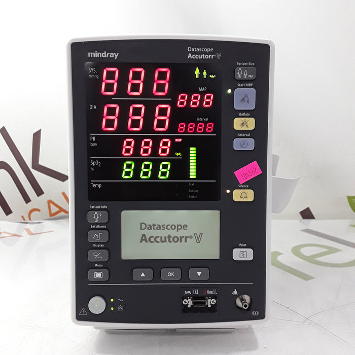 Mindray Mindray Datascope Accutorr V Vital Signs Monitor Patient Monitors reLink Medical