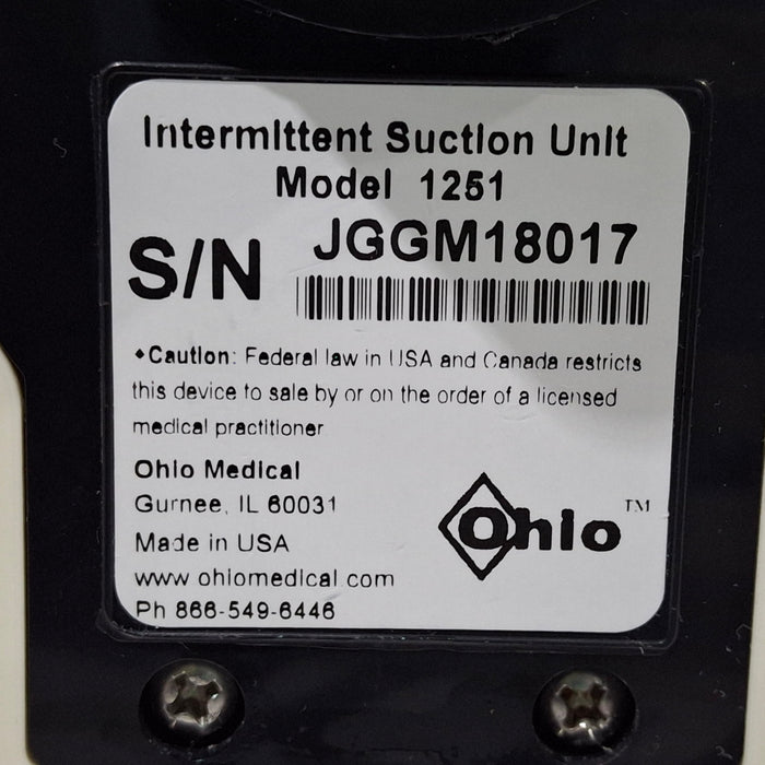Ohio Medical Corporation Ohio Medical Corporation 1251 Suction Regulator Respiratory reLink Medical