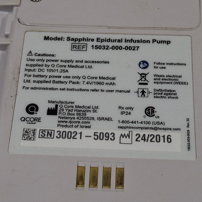 QCore Medical QCore Medical Sapphire Epidural Infusion Pump Infusion Pump reLink Medical