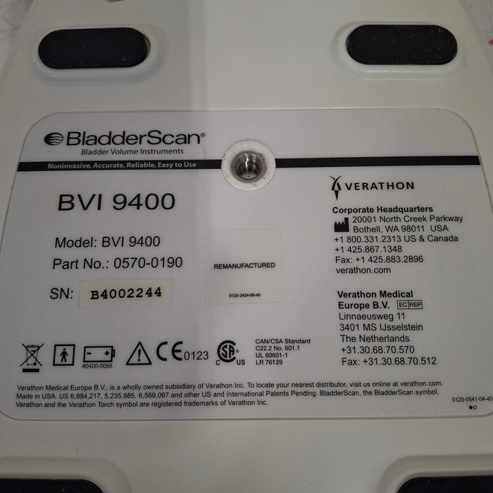 Verathon Medical, Inc BVI 9400 Bladderscan