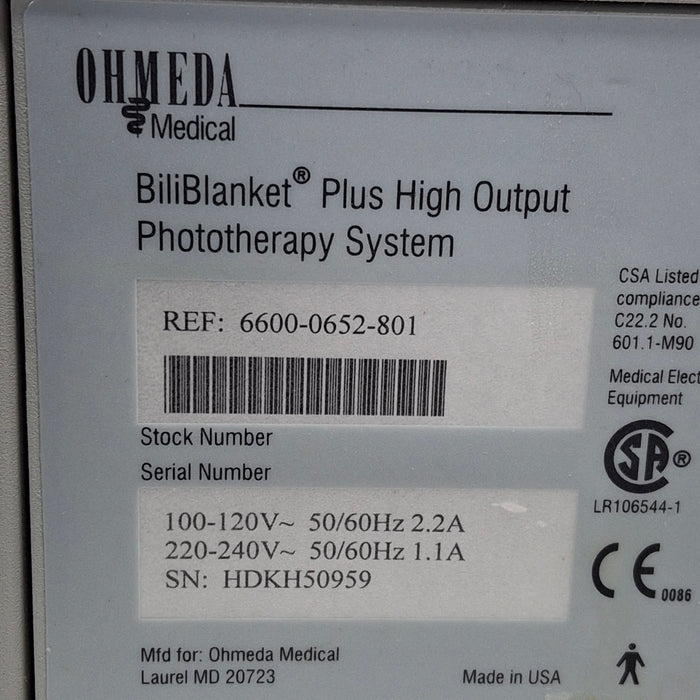 Ohmeda Medical Ohmeda Medical BiliBlanket Plus Phototherapy System Infant Warmers and Incubators reLink Medical