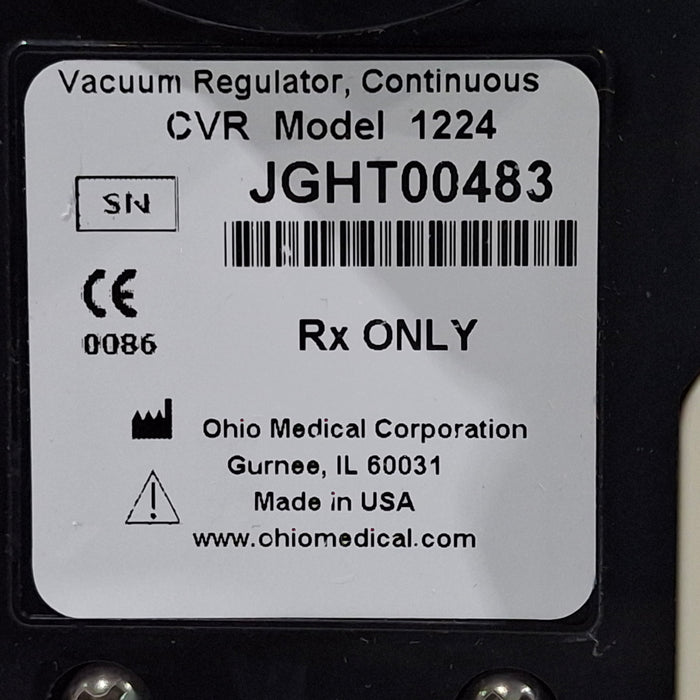 Ohio Medical Corporation Vacuum Regulator