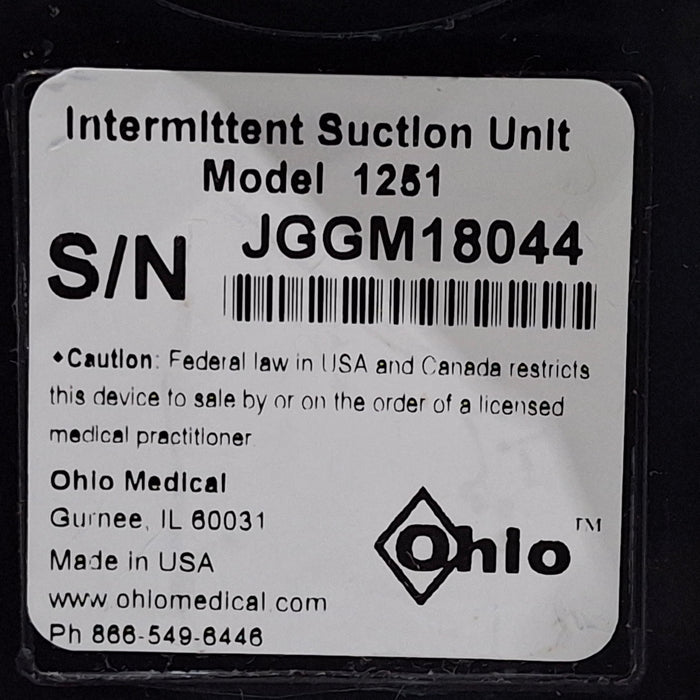 Ohio Medical Corporation Ohio Medical Corporation 1251 Suction Regulator Respiratory reLink Medical