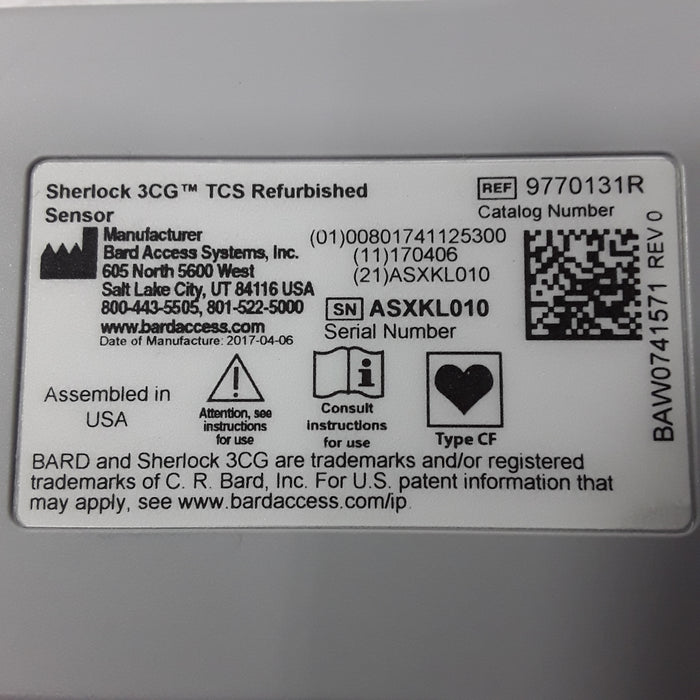 Bard Medical Sherlock 3CG 9770131R TCS Sensor