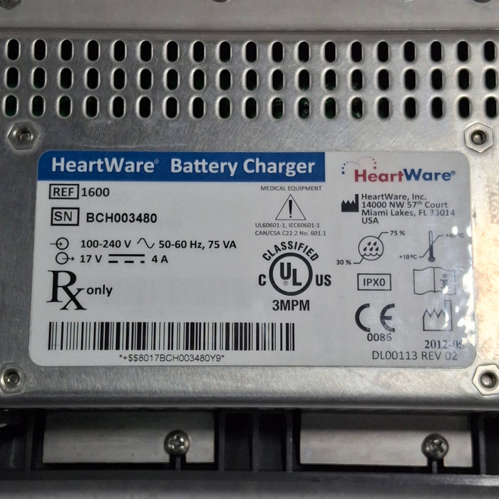 Heartware Heartware Model 1600 Battery Charger Patient Monitors reLink Medical