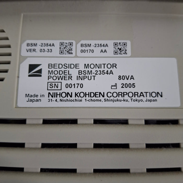 Nihon Kohden Nihon Kohden BSM-2354A Bedside Monitor Patient Monitors reLink Medical