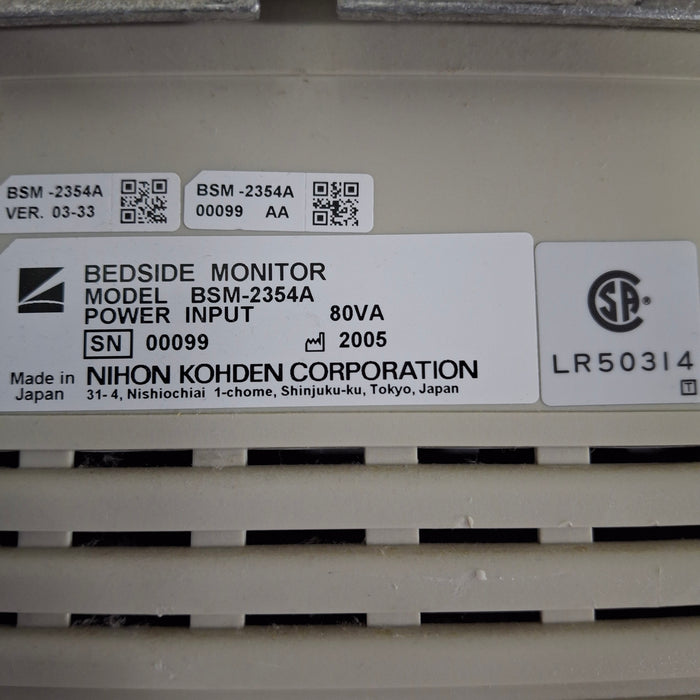 Nihon Kohden Nihon Kohden BSM-2354A Bedside Monitor Patient Monitors reLink Medical