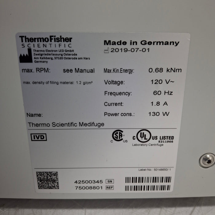 Thermo Scientific Thermo Scientific 75008801 Medifuge Centrifuge Centrifuges reLink Medical