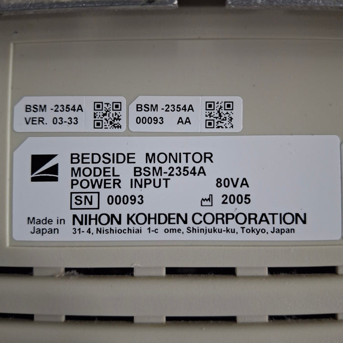 Nihon Kohden Nihon Kohden BSM-2354A Bedside Monitor Patient Monitors reLink Medical