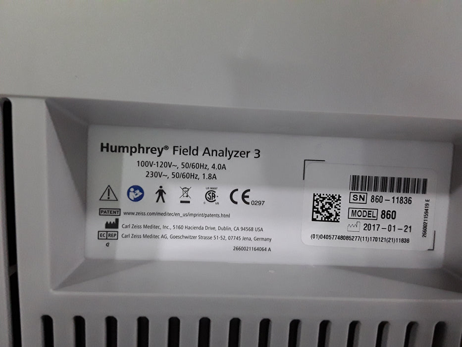 Carl Zeiss Carl Zeiss Humphrey Field Analyzer 3 Model 860 Ophthalmology reLink Medical