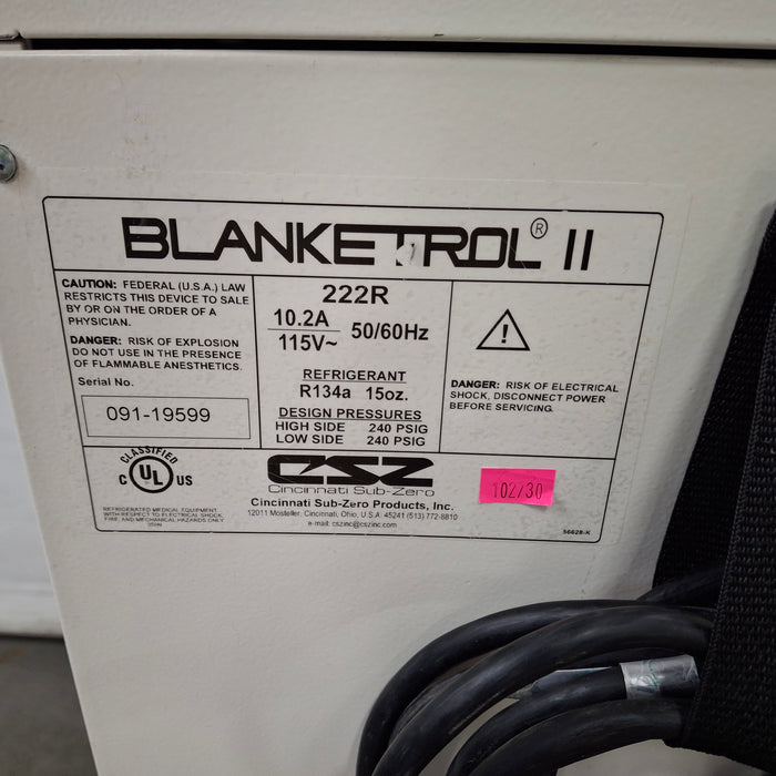 Cincinnati Sub-Zero CSZ Blanketrol II Hyper/Hyporthermia Unit