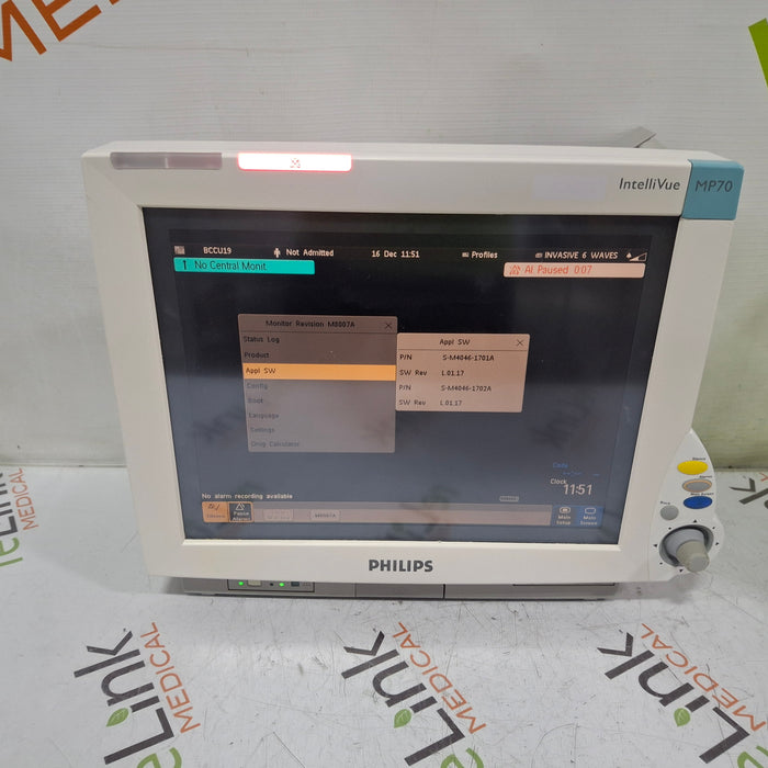 Philips Philips IntelliVue MP70 Patient Monitor Patient Monitors reLink Medical