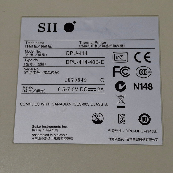 SII SII DPU-414 Thermal Printer Computers Tablets & Networking reLink Medical