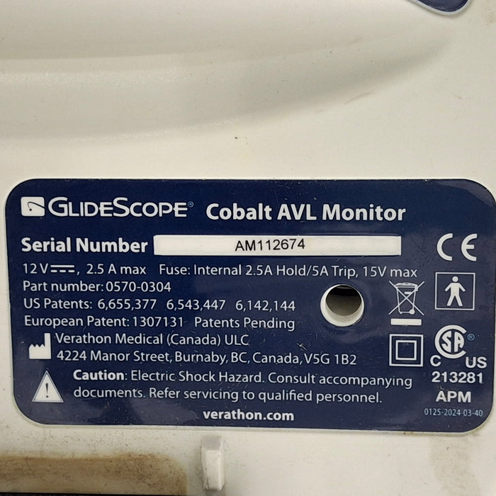 Verathon Medical, Inc Glidescope Cobalt AVL Video Laryngoscope