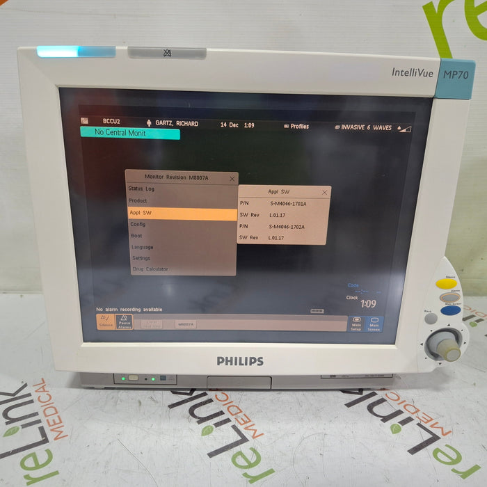 Philips Philips IntelliVue MP70 Patient Monitor Patient Monitors reLink Medical