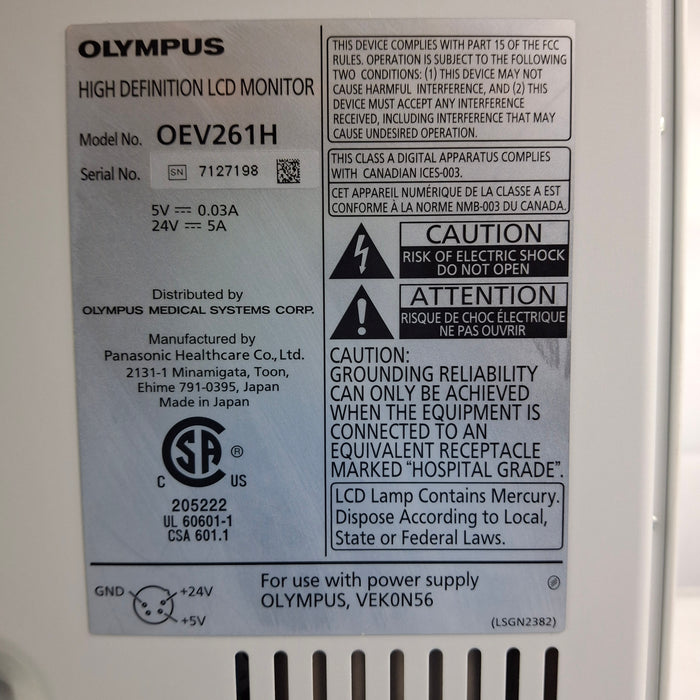 Olympus OEV261H 26" LCD Endoscopy Monitor