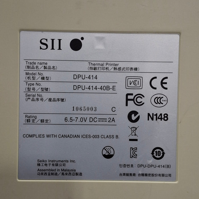 SII SII DPU-414 Thermal Printer Computers Tablets & Networking reLink Medical