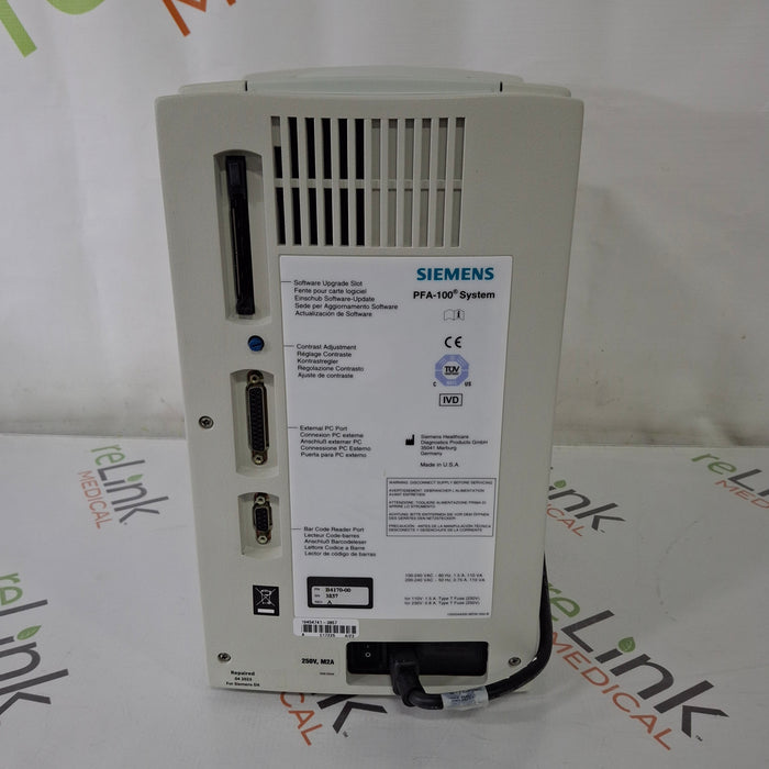 Siemens Siemens PFA 100 Platelet Function Analyzer Clinical Lab reLink Medical