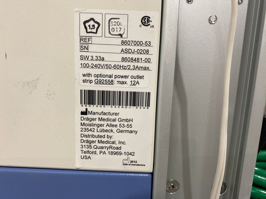 Draeger Medical Draeger Medical Fabius GS Premium Anesthesia Machine Anesthesia reLink Medical