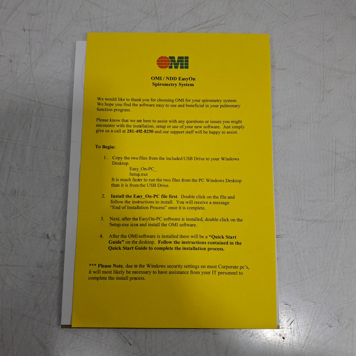 NDD Medical Technologies Inc Easy on-PC Spirometer