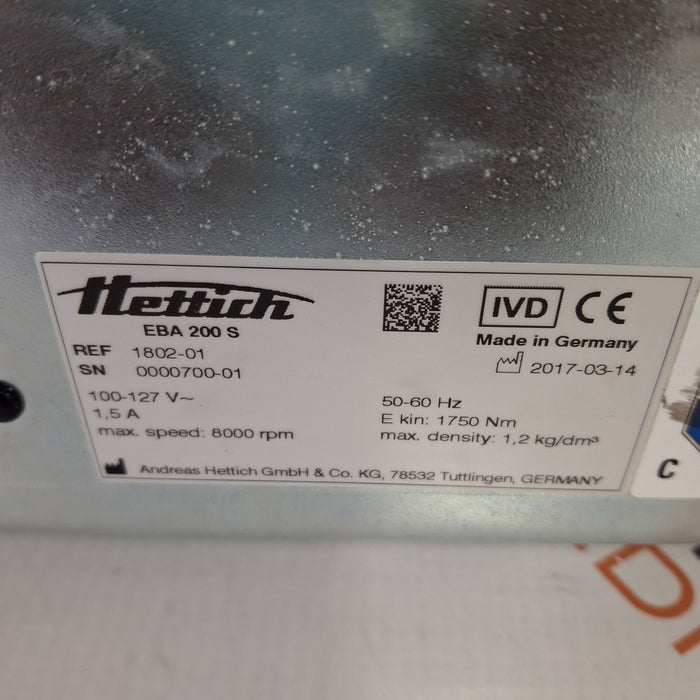 Hettich Instruments Hettich Instruments EBA 200 S Centrifuge Centrifuges reLink Medical