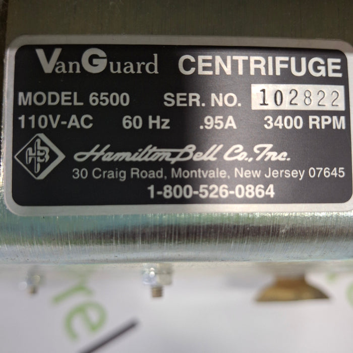 Hamilton Bell Co., Inc Hamilton Bell Co., Inc VanGuard V6500 Centrifuge Centrifuges reLink Medical