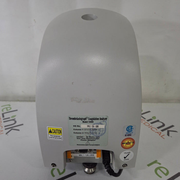 Haemonetics Haemonetics Haemoscope Thrombelastograph Model 5000 Hemostasis Analyzer Clinical Lab reLink Medical