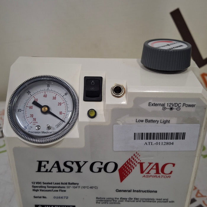 Precision Medical Easy Go Vac PM65 Aspirator