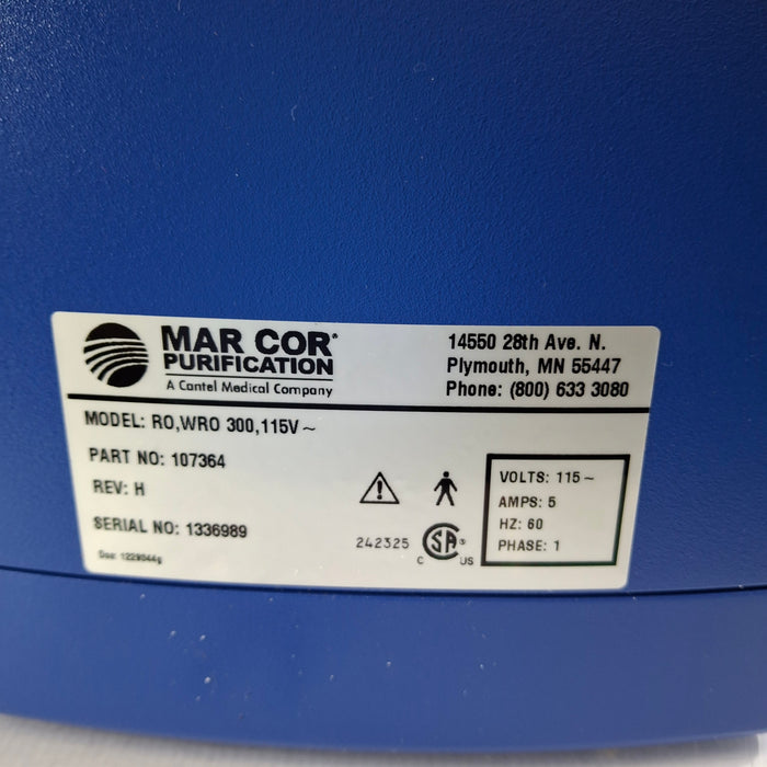 Mar Cor Purification Mar Cor Purification RO, WRO 300H, 115V Rover, Dialysis Water Transport System Dialysis reLink Medical