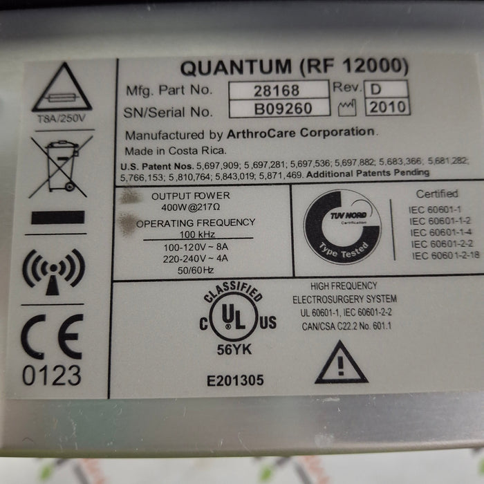 Arthrocare Corporation Quantum 2