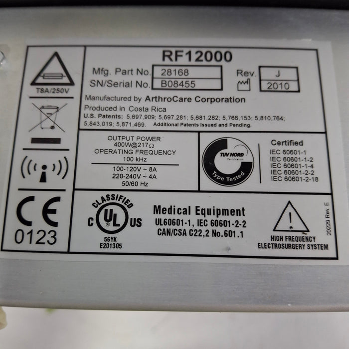 ArthroCare Corporation Quantum 2 Electrosurgical Unit