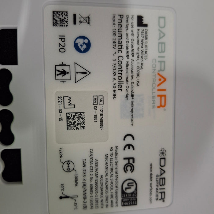 Dabir Surfaces Dabir Surfaces CA-1001 Pneumatic Controller Surgical Power Instruments reLink Medical