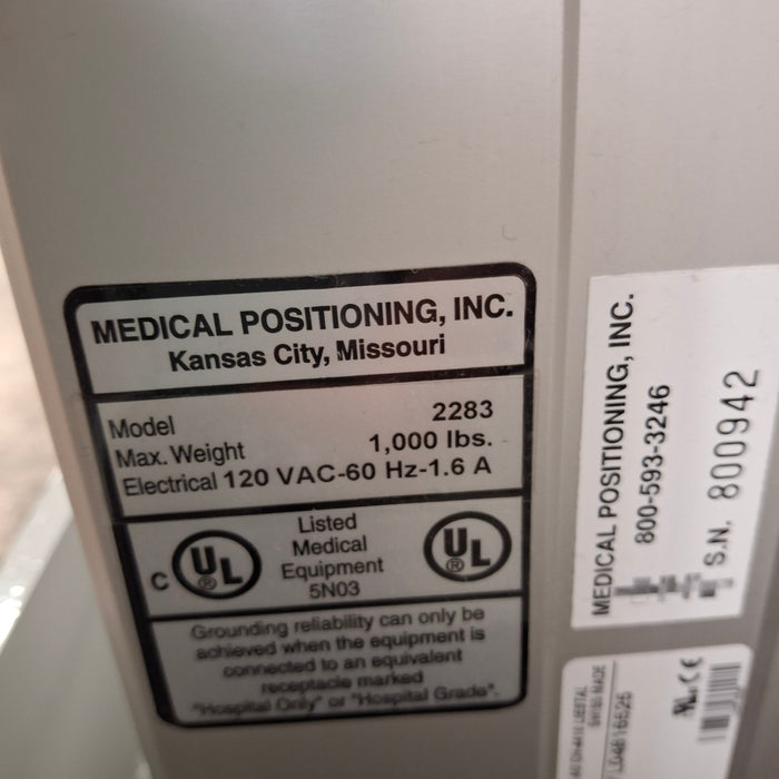Medical Positioning, Inc. Medical Positioning, Inc. 2283 Ultrasound Echo Table Ultrasound reLink Medical