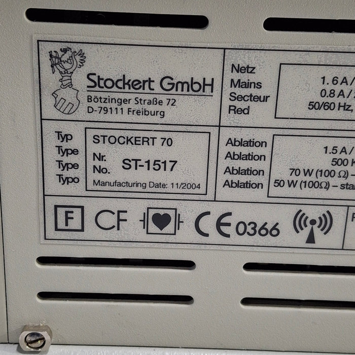 BioSense Webster BioSense Webster Stockert 70 RF Generator Electrosurgical Units reLink Medical