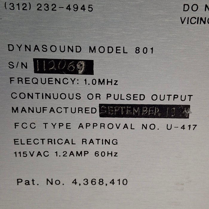 Dynawave Medical Devices Dynawave Medical Devices Dynasound Model 801 Therapy System Fitness and Rehab Equipment reLink Medical