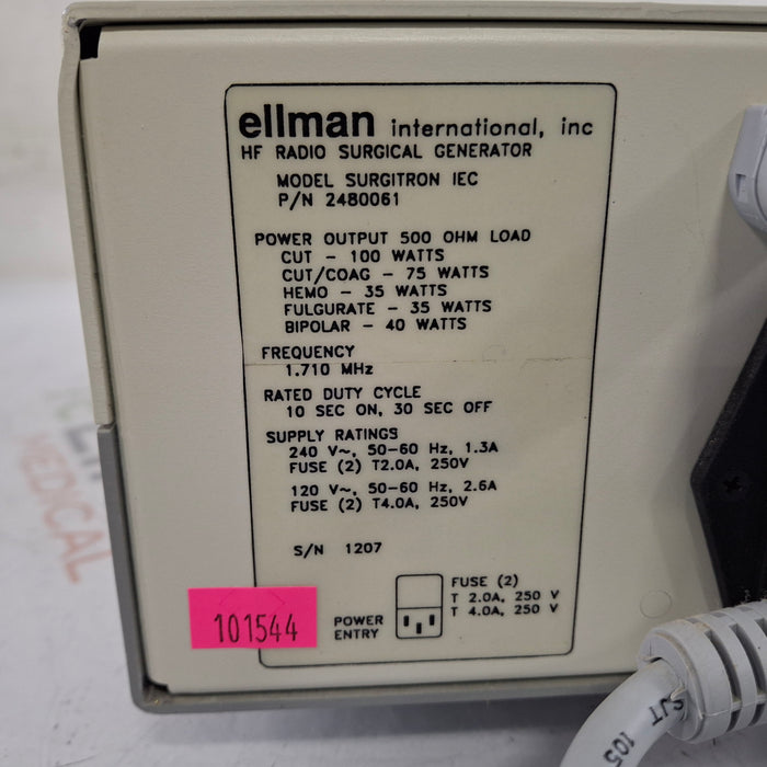 Ellman Ellman Surgitron IEC Electrosurgical Generator Electrosurgical Units reLink Medical