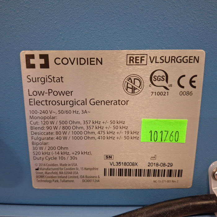 Valleylab Valleylab Surgistat Electrosurgical Unit Electrosurgical Units reLink Medical
