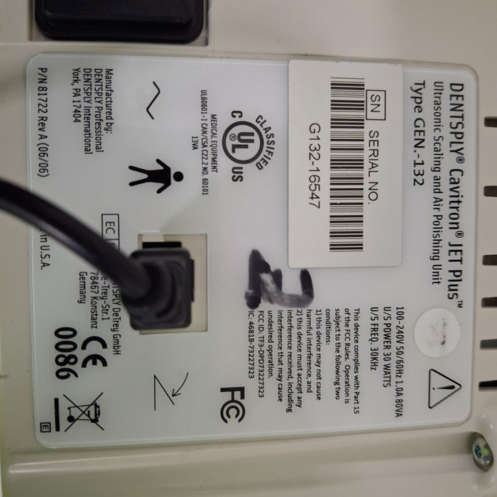 Dentsply Dentsply Cavitron Jet Plus GEN-132 Ultrasonic Scaling and Air Polishing Unit Dental reLink Medical