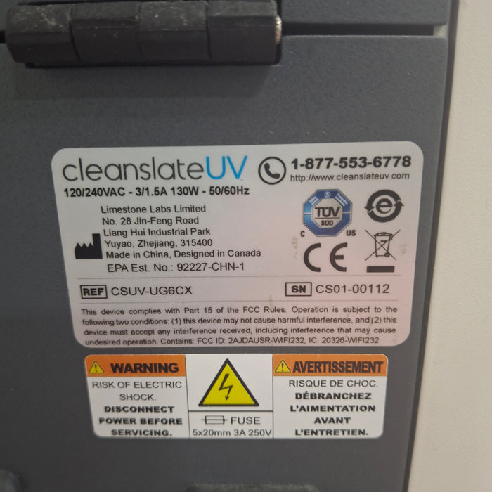 Clinical Technology Inc (CTI) Clinical Technology Inc (CTI) CSUV-UG6CX CleanSlate UV Ultraviolet Sterilizer Sterilizers & Autoclaves reLink Medical