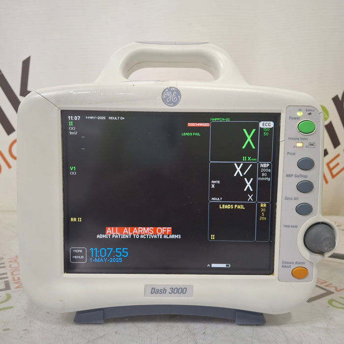 GE Healthcare Dash 3000 - Masimo SpO2 Patient Monitor