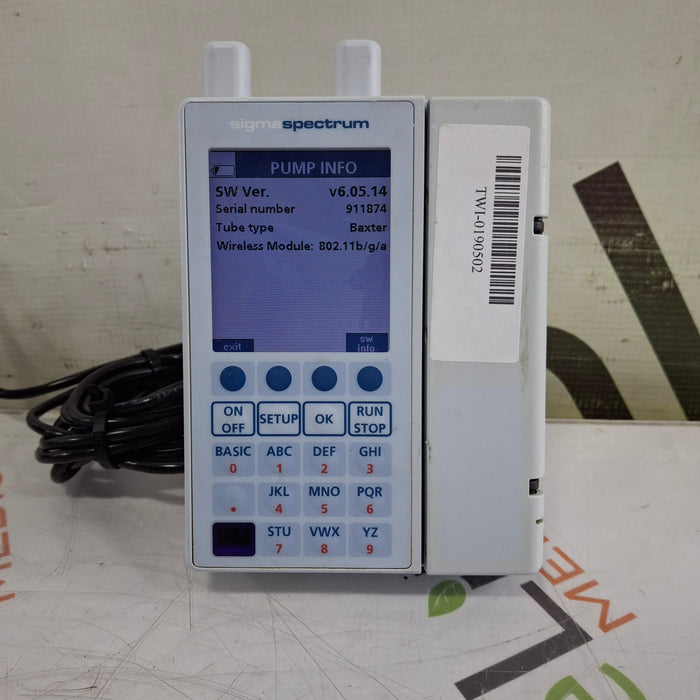 Baxter Baxter Sigma Spectrum 6.05.14 with A/B/G/N Battery Infusion Pump Infusion Pump reLink Medical