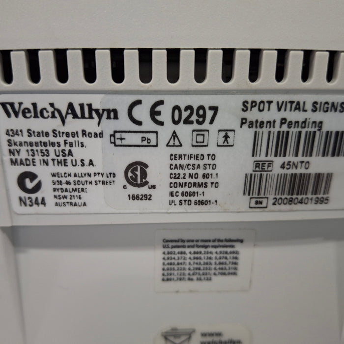 ويلش ألين بقعة LXI - NIBP ، Suretemp Plus ، Nellcor Spo2 Signs Signs Monitor
