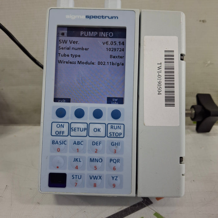 Baxter Baxter Sigma Spectrum 6.05.14 with A/B/G/N Battery Infusion Pump Infusion Pump reLink Medical