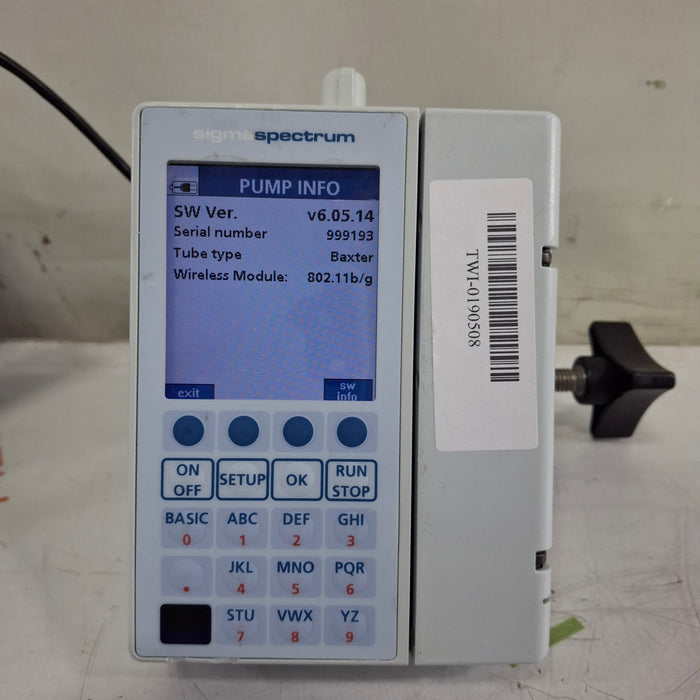 Baxter Lot of 50 Baxter Sigma Spectrum 6.05.14 with B/G Battery Infusion Pump Infusion Pump reLink Medical