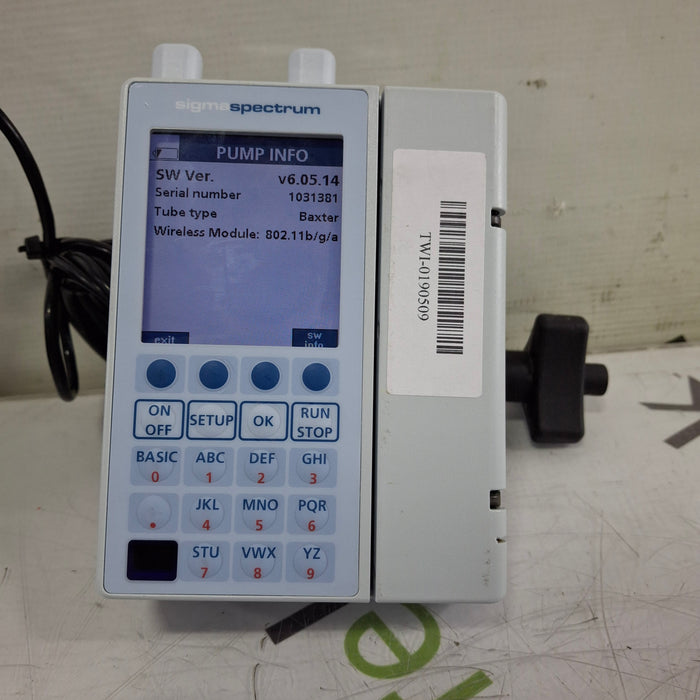 Baxter Baxter Sigma Spectrum 6.05.14 with A/B/G/N Battery Infusion Pump Infusion Pump reLink Medical